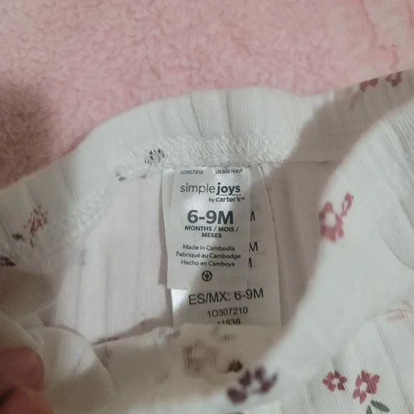Simple Joys by Carter's Floral Baby Girl Leggins Size 6- Months - Picture 4 of 6